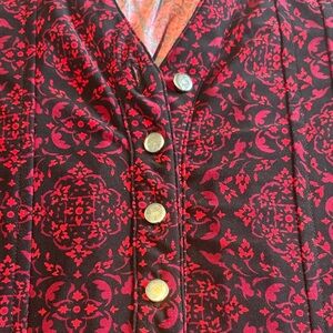 Chic Black and Red Women's Blouse